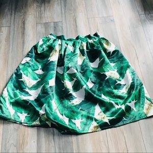 Banana leaf graphic print skirts -multiple sizes